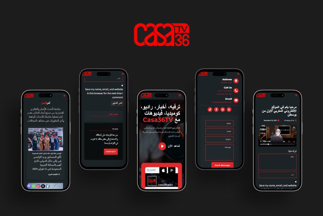 casa36tv website screenshot mobile version