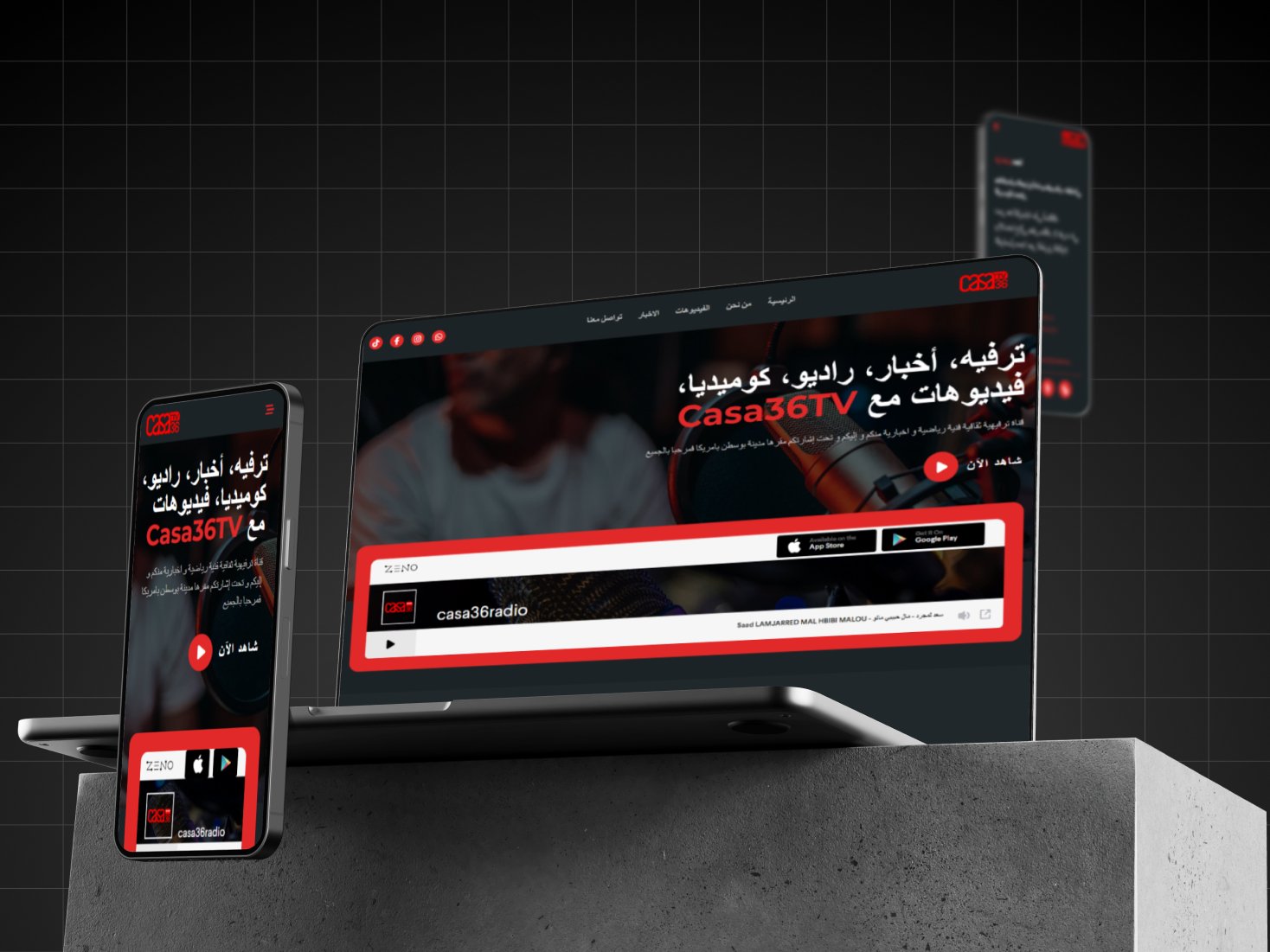 casa36tv responsive business blog website result by qodiv