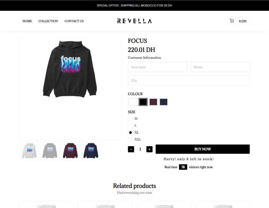revella website screenshot desktop version