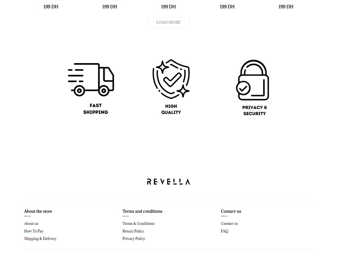 revella website screenshot desktop version